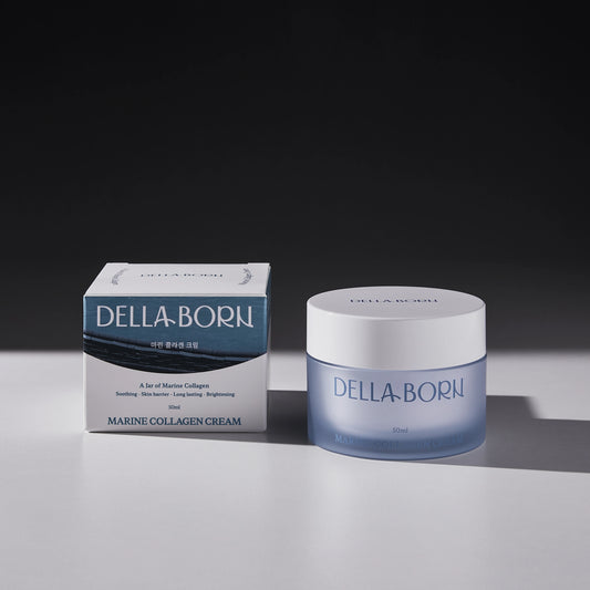 Creme coreenne Della Born au collagene marin, soin hydratant et eclaircissant visage.