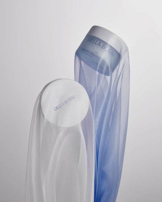 Creme visage Della Born au collagene marin, hydratation intense et effet bonne mine.