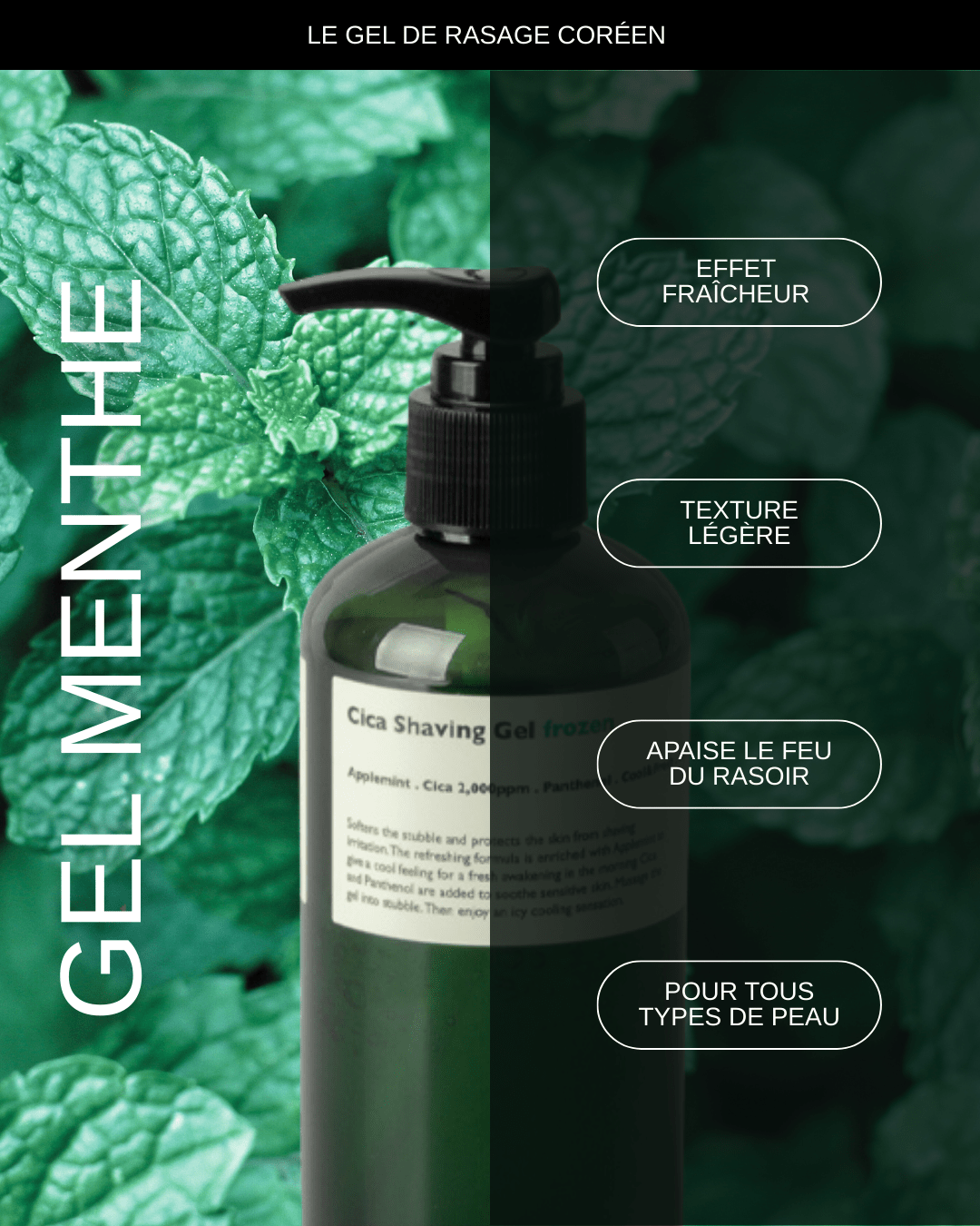 Gel de Rasage Cica Effet Glacé - Kahng