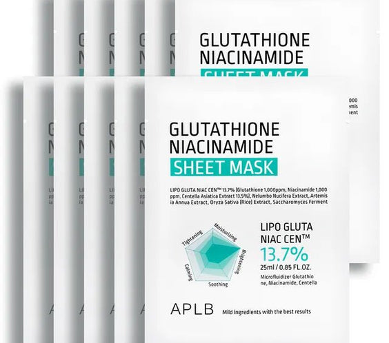 APLB Glutathion Niacinamide Sheet Mask (10 Pcs) - Kahng