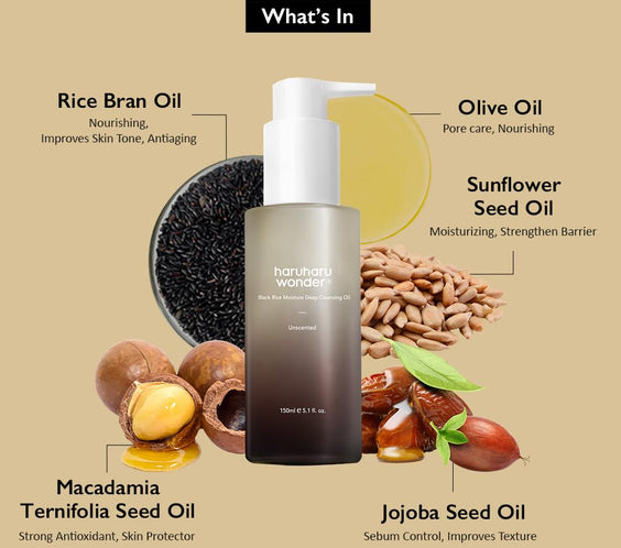 Black Rice Moisture Deep Cleansing Oil - Kahng