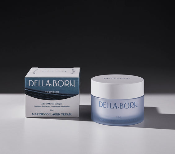 Creme coreenne Della Born au collagene marin, soin hydratant et eclaircissant visage.
