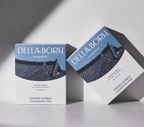 Disques nettoyants moussants Della Born a la cerise, demaquillage doux coreen.