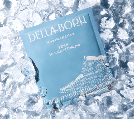 Masque bio hydrogel Della Born au collagene, hydratation et fraicheur intense.
