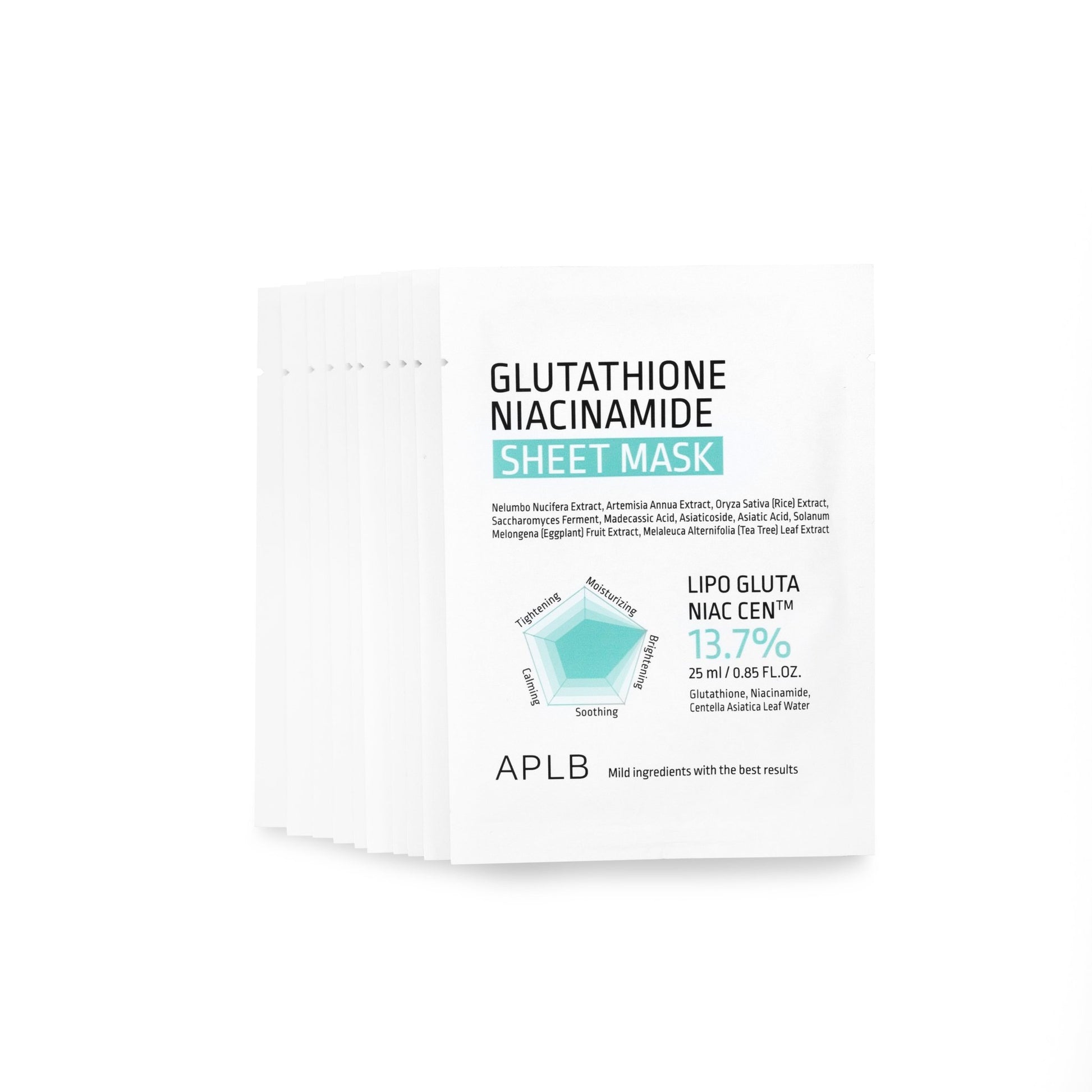 Masques au Glutathion et Niacinamide - Boîte de 10 - Kahng