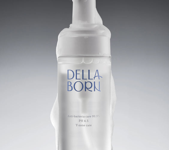 Nettoyant feminin Della Born Lactobacillus, soin intime apaisant coreen avec mousse.