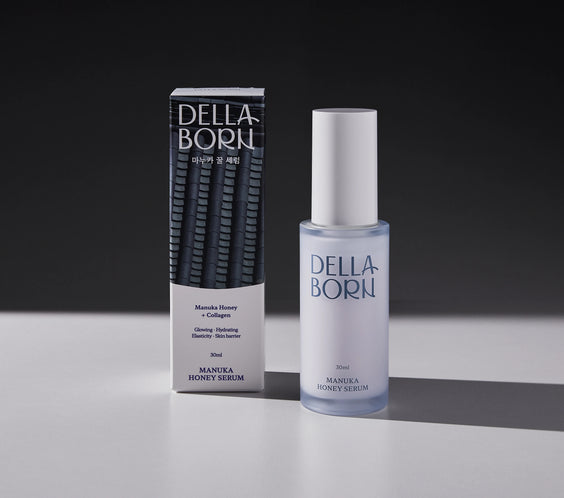 Serum visage Della Born au miel de manuka et collagene, hydratant et reparateur.