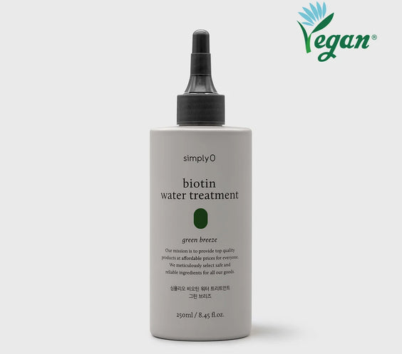 SimplyO Biotin Water Treatment 250ml, traitement cheveux vegan coreen contre la chute et pour cuir chevelu sain.